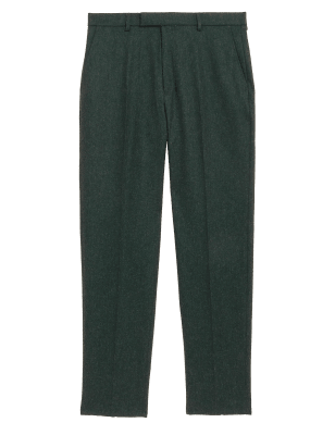 

M&S Collection Pantalón de corte sastre de lana italianaMens - Green, Green