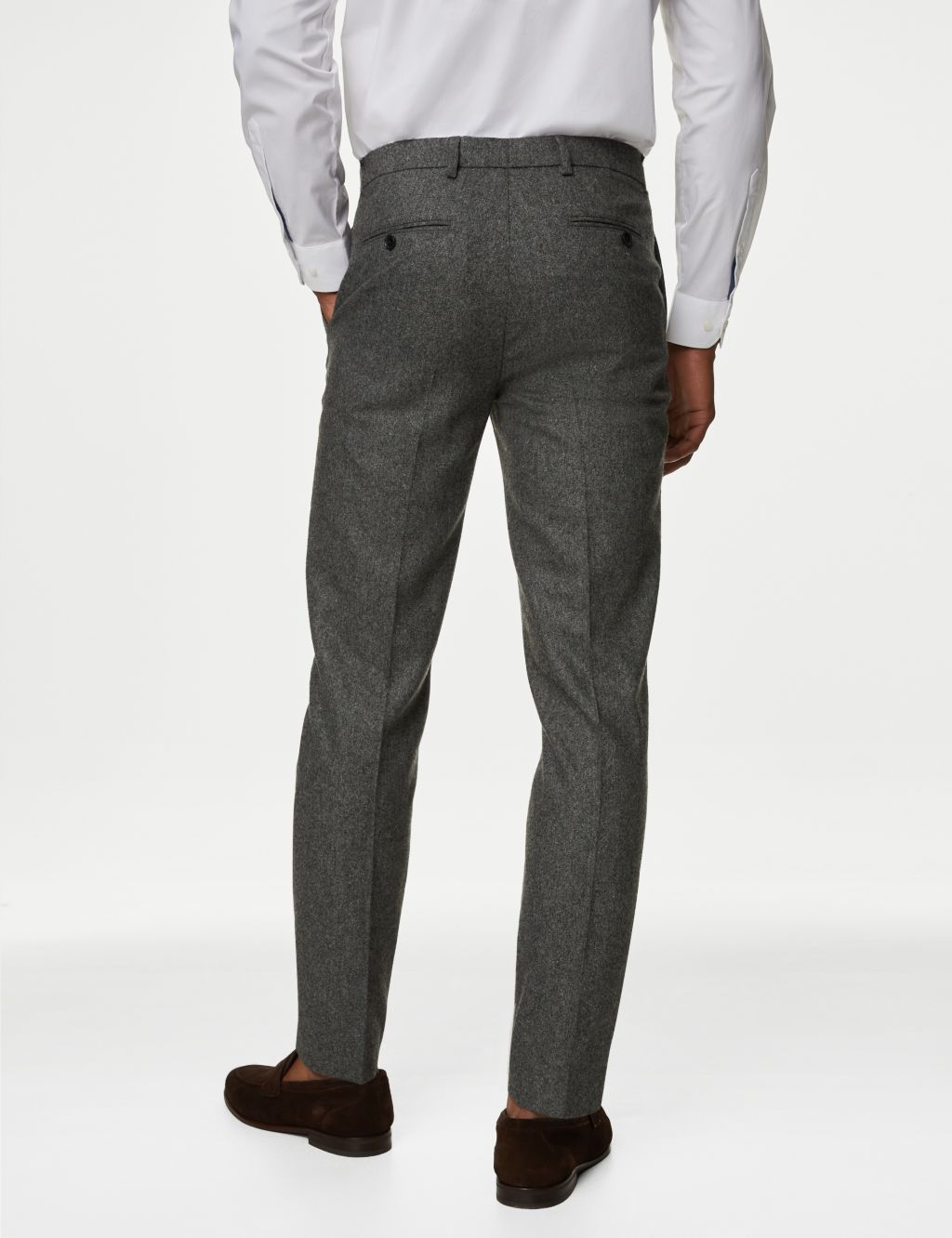 Tailored Fit Italian Wool Rich Suit Trousers image 4