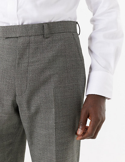 Grey Regular Fit Trousers