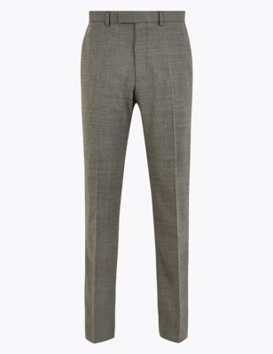 Grey Regular Fit Trousers | M&S Collection | M&S