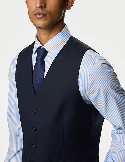 Marks And Spencer Mens M&S Collection Waistcoat - Navy, Navy