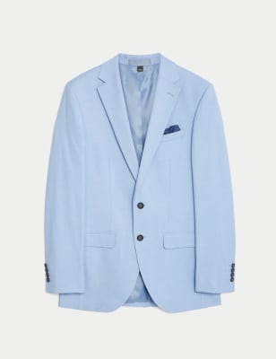 

Mens M&S Collection Schmal geschnittene Anzugjacke mit Stretchanteil - Sky Blue, Sky Blue