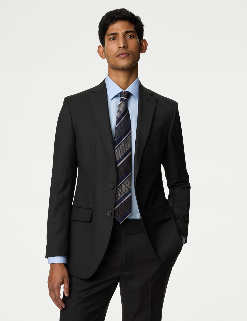 Mens Black Suit Jacket Business Casual Blazer Size 44 42 46 48 50 52 54 38  56 34