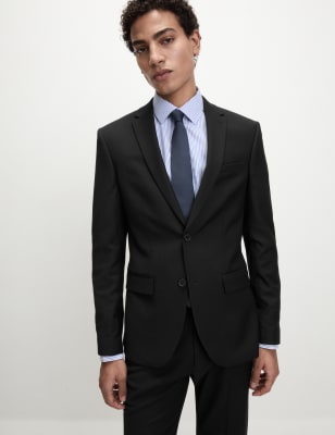 

Mens M&S Collection Skinny Fit Stretch Suit Jacket - Black, Black