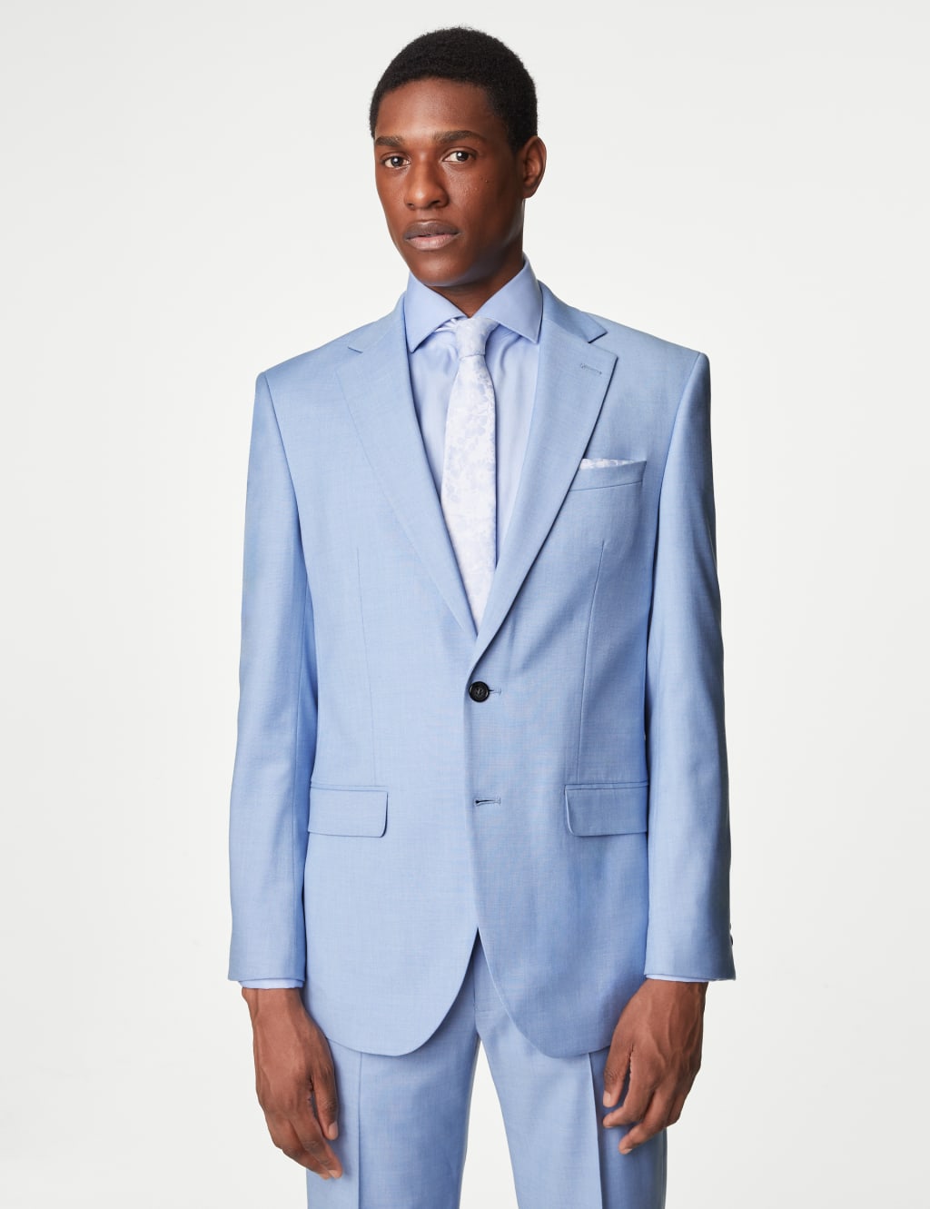 Men's Light Blue Suit - 3 Piece