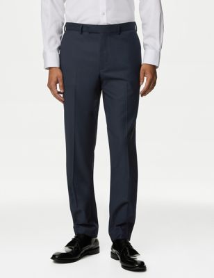 

Mens M&S Collection Slim Fit Stretch Suit Trousers - Navy, Navy