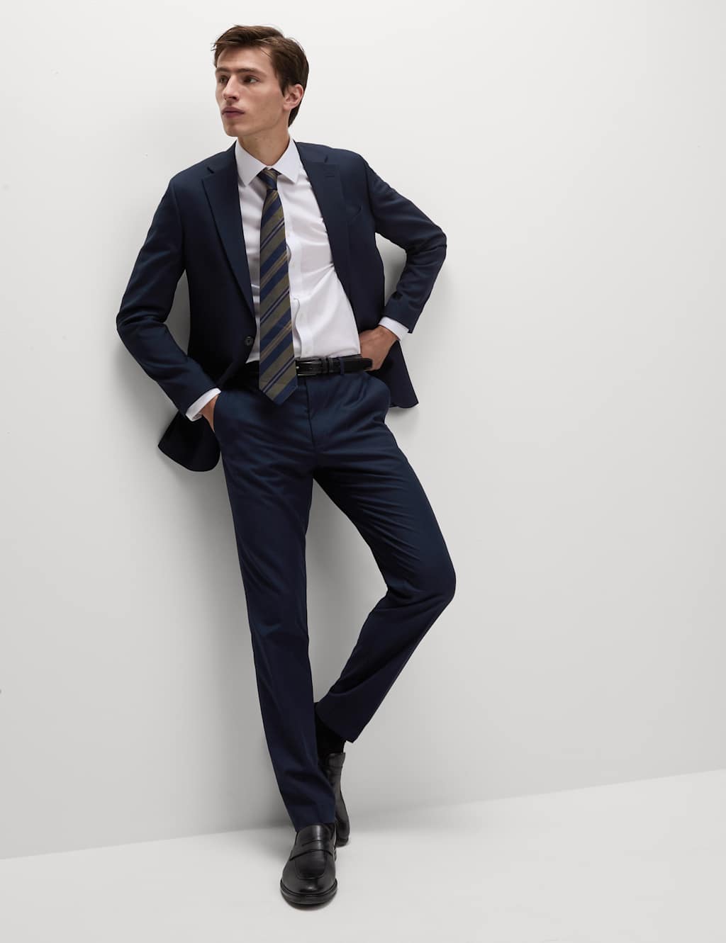 Slim Fit Stretch Suit Trousers image 4
