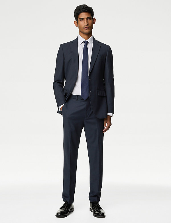 Slim Fit Stretch Suit Trousers - DK
