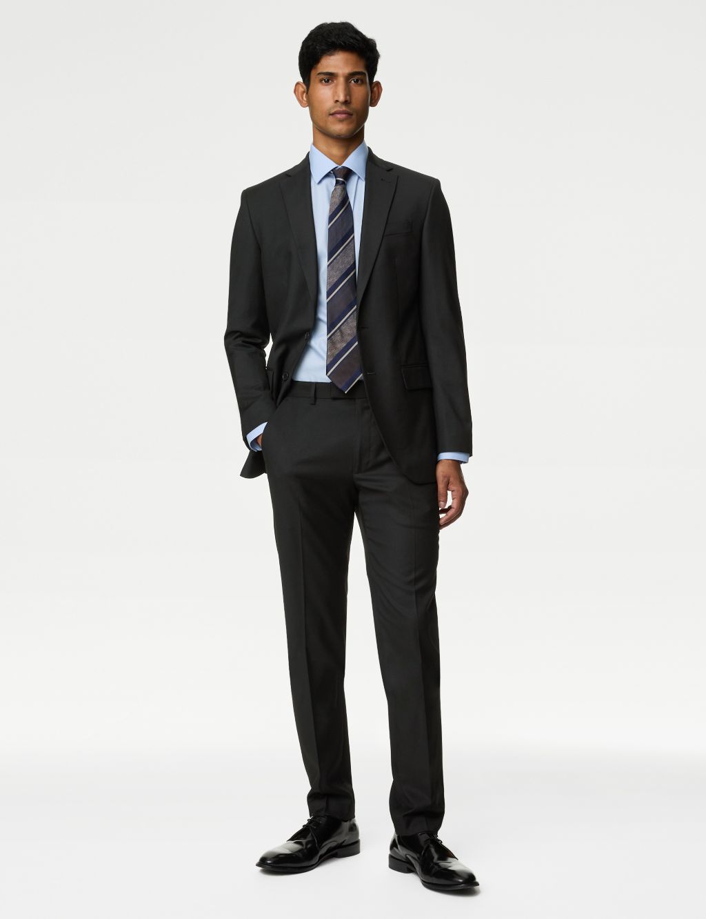 Slim Fit Stretch Suit Trousers image 5