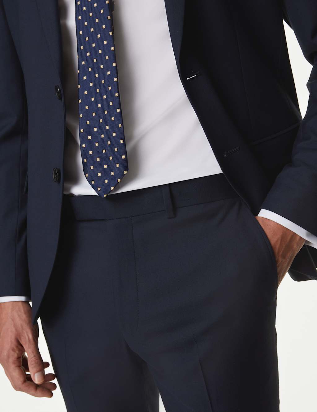 Skinny Fit Stretch Suit Trousers image 3