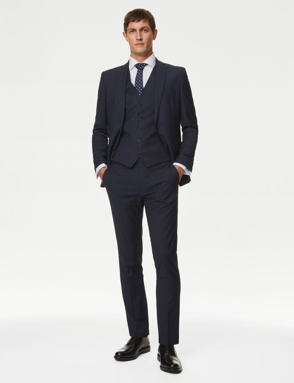 Skinny Fit Stretch Suit Trousers image 5