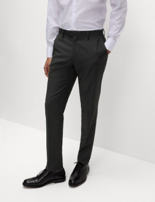 Marks And Spencer Mens M&S Collection Skinny Fit Stretch Trousers - Charcoal