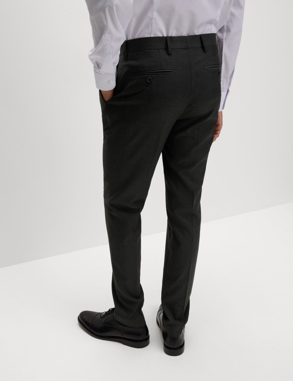 Skinny Fit Stretch Suit Trousers image 4