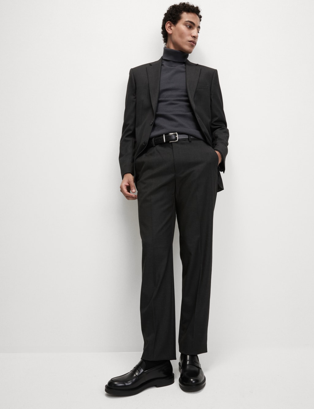 Mens grey slim fit trousers 2025