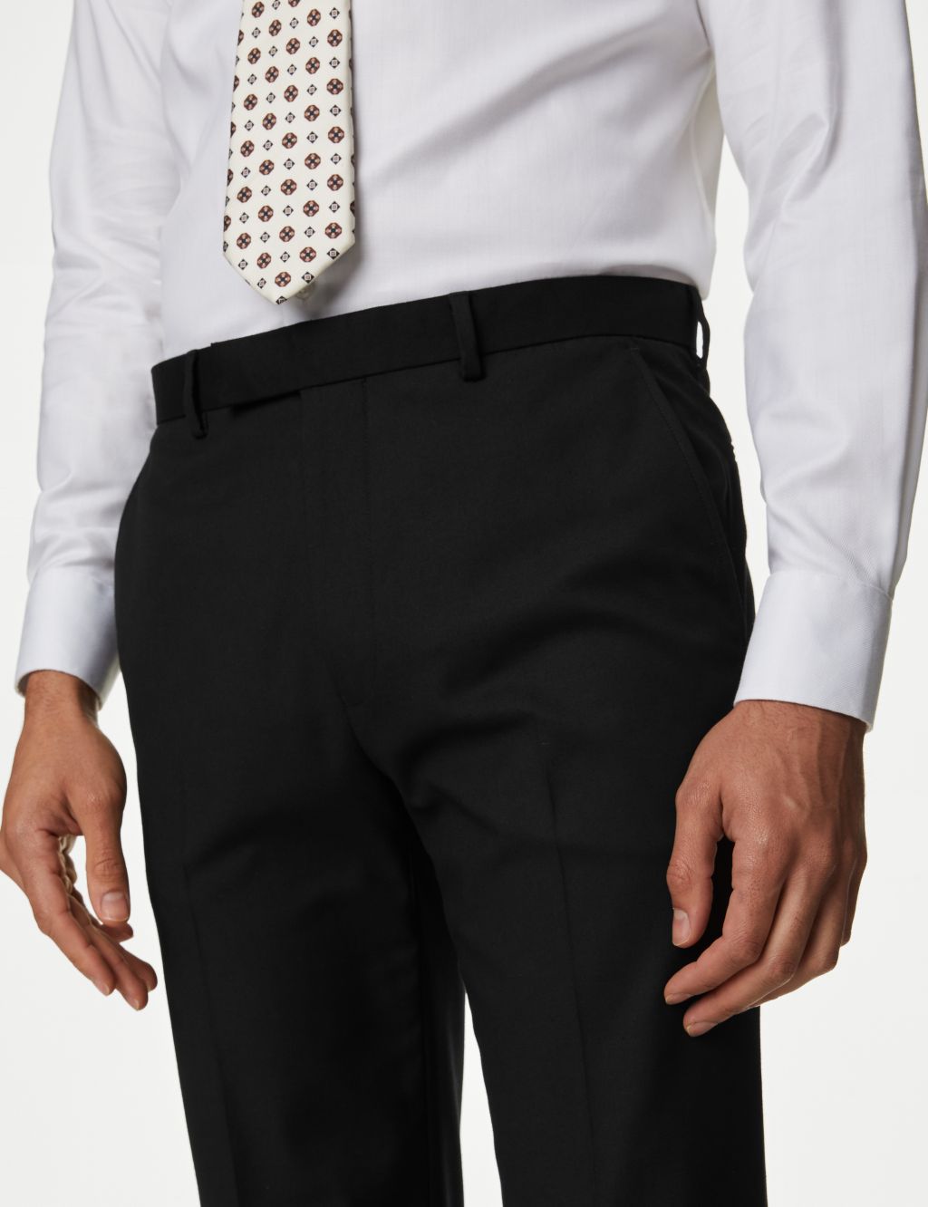 Regular Fit Stretch Suit Trousers image 3
