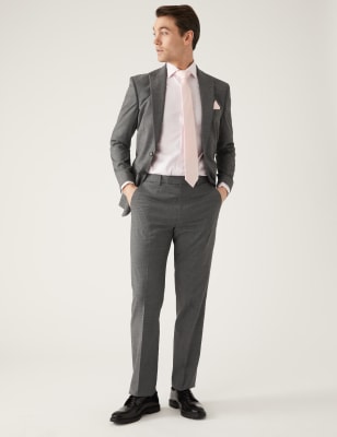 Tailored-Fit Sharkskin Trouser