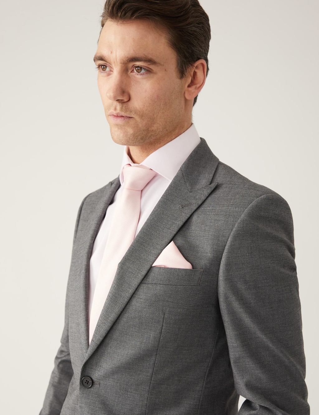 Slim Fit Sharkskin Suit Jacket with Stretch image 4