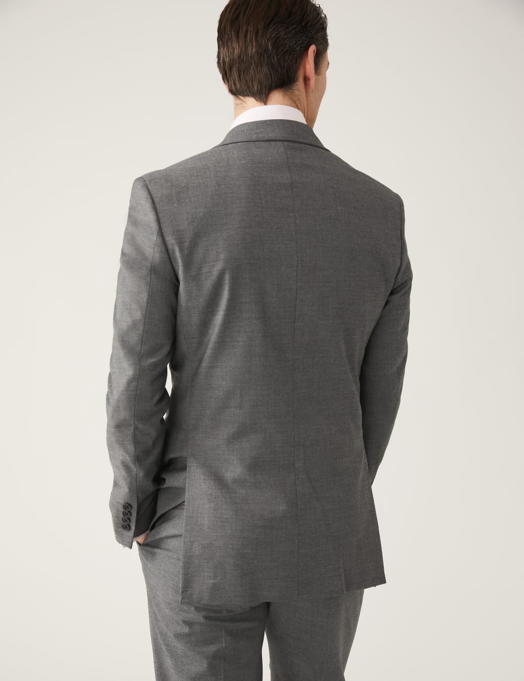Slim Fit Sharkskin Suit Jacket with Stretch image 6
