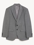 Slim Fit Sharkskin Suit Jacket with Stretch