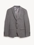 Skinny Fit Sharkskin Suit Jacket with Stretch