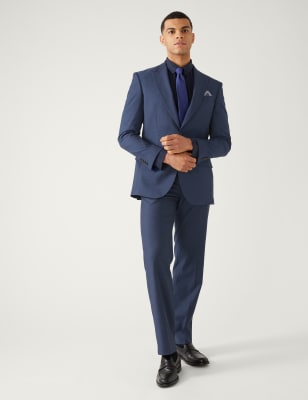 Regular Fit Sharkskin Suit Jacket