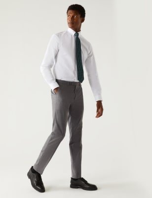 

Mens M&S Collection Skinny Fit Stretch Suit Trousers - Silver Grey, Silver Grey