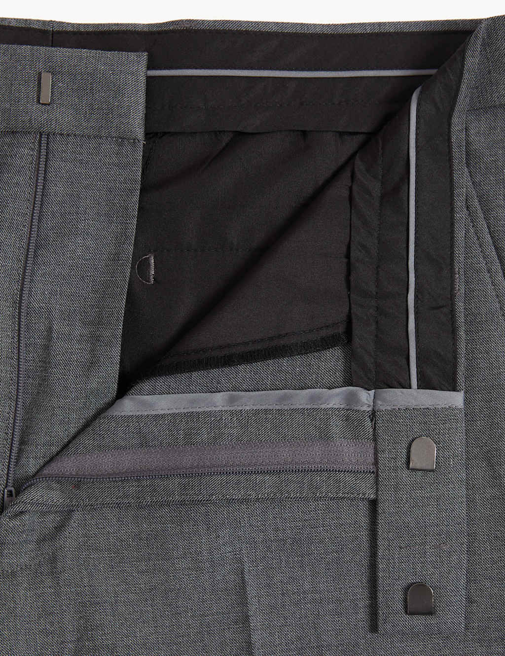 Regular Fit Sharkskin Stretch Suit Trousers image 6