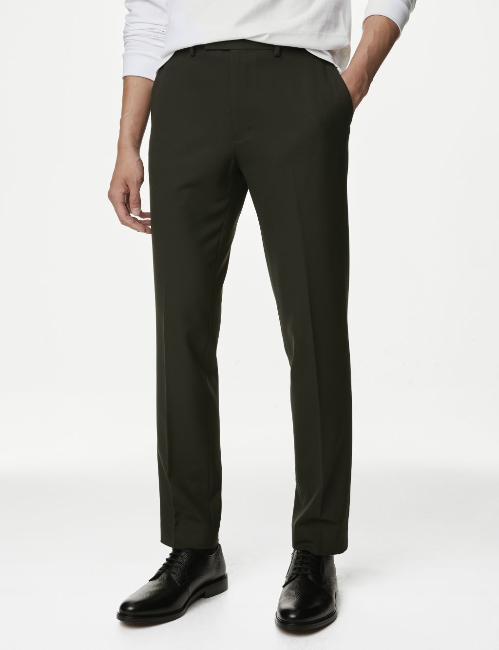 Slim Fit Stretch Suit Trousers image 3
