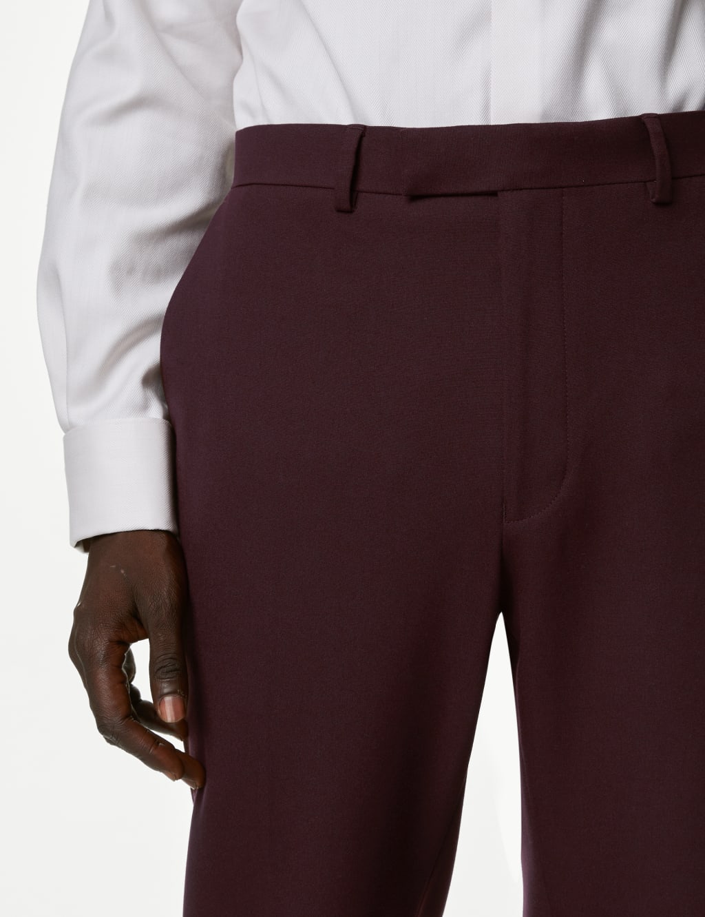 Slim Fit Stretch Suit Trousers image 4