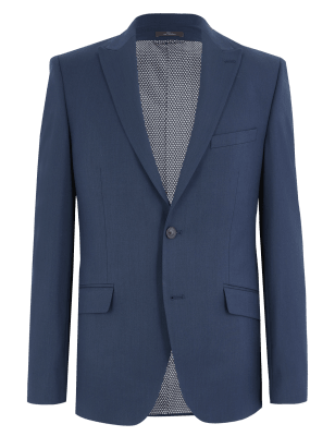 

Mens M&S Collection Jacke in anliegender Passform mit Stretchanteil - Indigo, Indigo