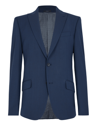 

Mens M&S Collection Regular Fit Jacket with Stretch - Indigo, Indigo