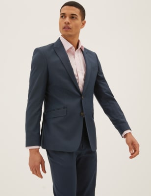 

Mens M&S Collection Slim Fit Jacket with Stretch - Indigo, Indigo