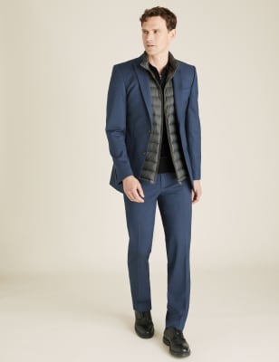 

Mens M&S Collection Jacke in schmaler Passform mit Stretchanteil - Indigo, Indigo