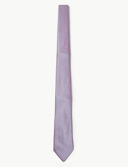 Slim Woven Geometric Tie
