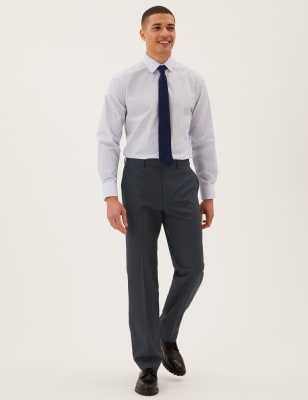 

Mens M&S Collection Regular Fit Trousers with Stretch - Navy, Navy