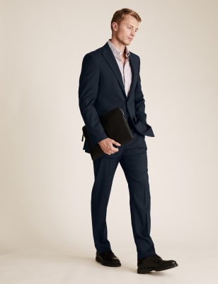 

Mens M&S Collection Hose in normaler Passform mit Stretchanteil - Navy, Navy