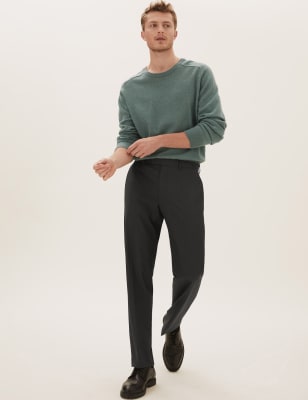 

Mens M&S Collection Hose in normaler Passform mit Stretchanteil - Charcoal, Charcoal
