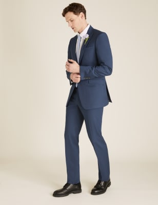 

Mens M&S Collection Slim Fit Trousers with Stretch - Indigo, Indigo