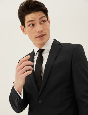 

Mens M&S Collection Black Slim Fit Jacket with Stretch, Black