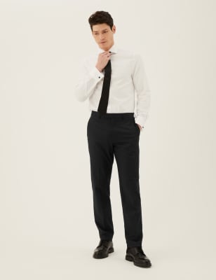 

Mens M&S Collection Black Slim Fit Trousers with Stretch, Black
