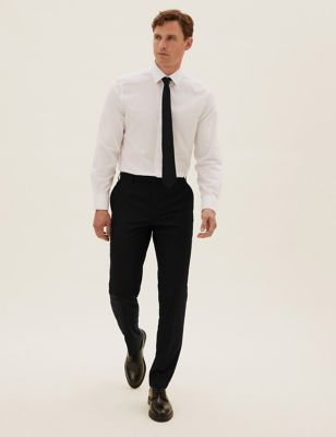  Pantalon noir extensible coupe ajustée - Black