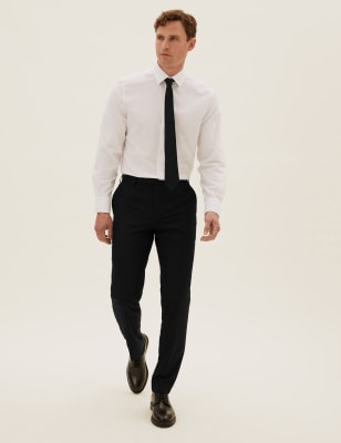 Pantalon noir extensible coupe ajust&eacute;e