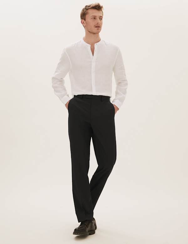Black Regular Fit Trousers