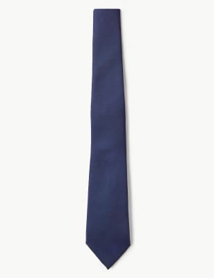 

Mens M&S Collection Slim Twill Tie - Navy, Navy