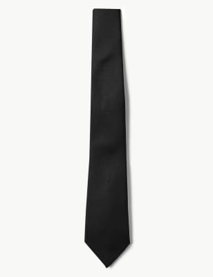 

Mens M&S Collection Schmale Twill-Krawatte - Schwarz, Schwarz