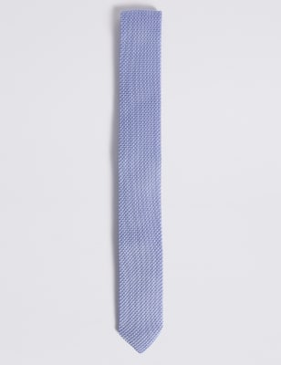

Mens M&S Collection Schmale Strick-Krawatte - Pale Blue, Pale Blue