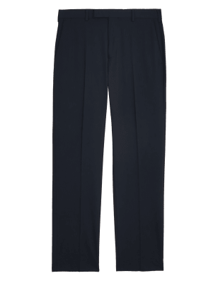 

Mens M&S Collection Navy Tailored Fit Trousers, Navy