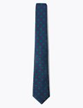 Slim Woven Shamrock Tie