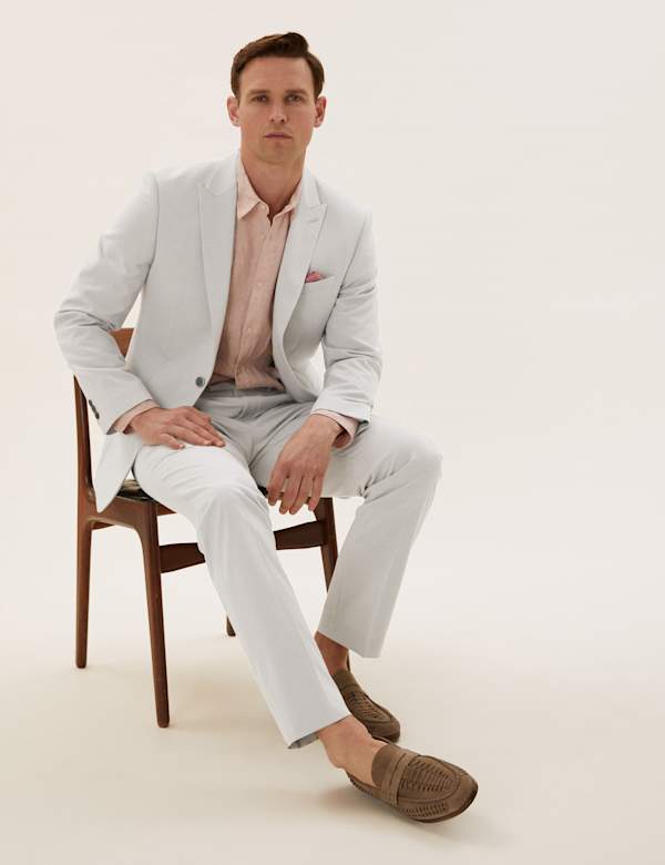 Pastel Tailored Fit Jacket with Stretch