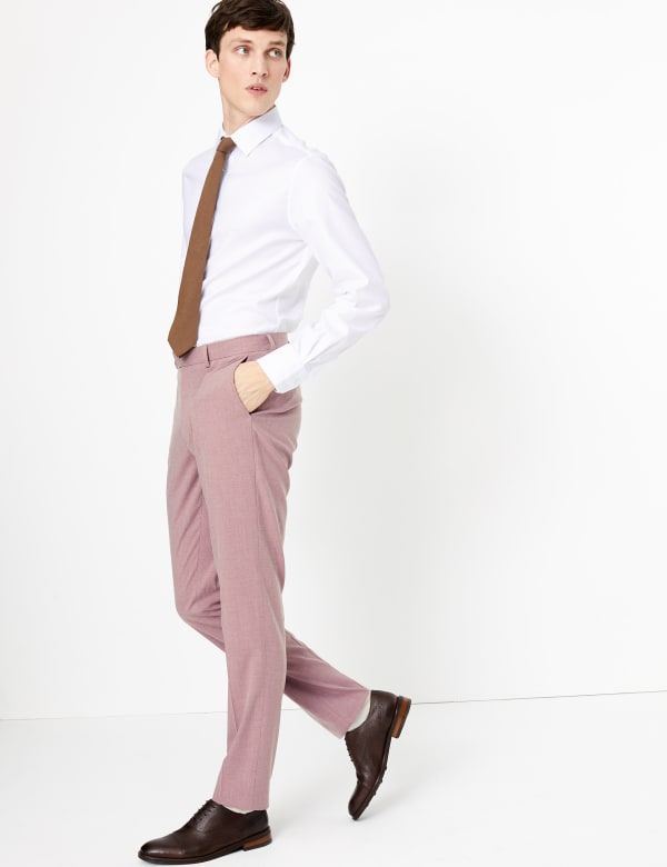 Pastel Slim Fit Trousers with Stretch